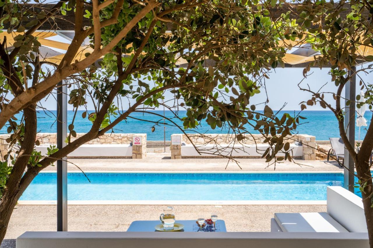 Beachfront Villa Turquoise With Private Pool, Bbq And Ping Pong Table Ханя Екстериор снимка