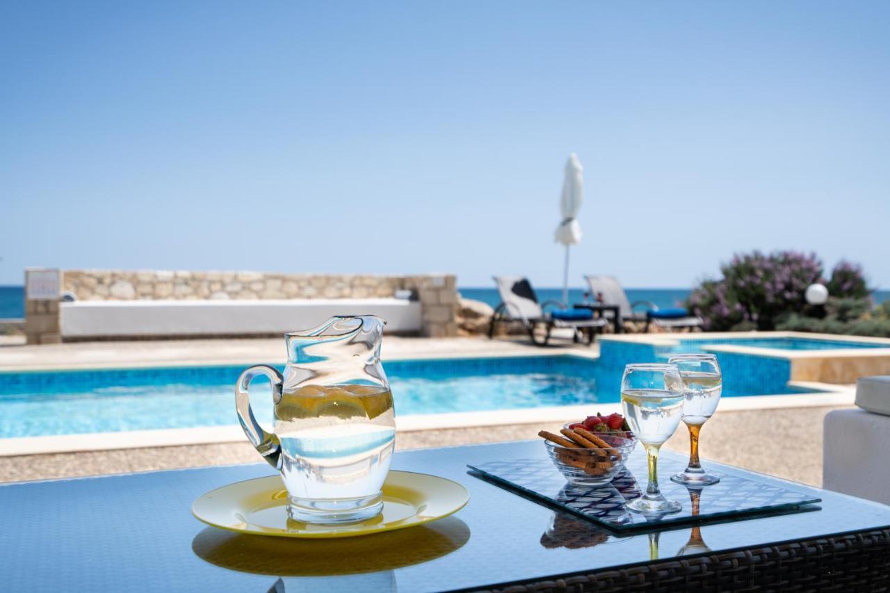 Beachfront Villa Turquoise With Private Pool, Bbq And Ping Pong Table Ханя Екстериор снимка